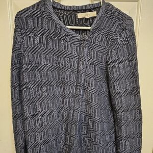 Zip up sweater-Loft, Large Petite